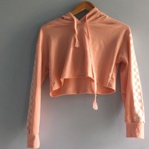 Pink Croptop Sweatshirt Hoodie